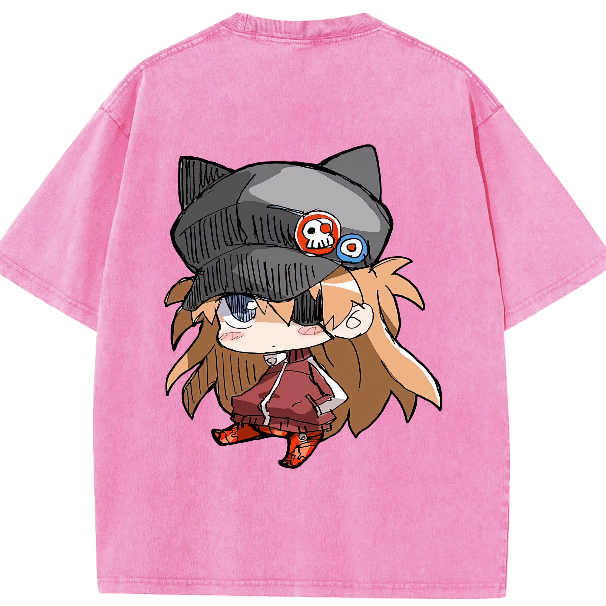 （画像用） EVA 新世紀エヴァンゲリオン 綿100% ヴィンテージ風 半袖Tシャツ（背面プリント）